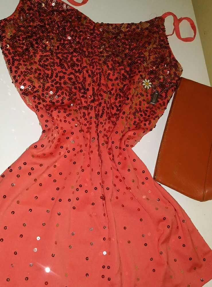 Orange sequince T-Shirt SZ L